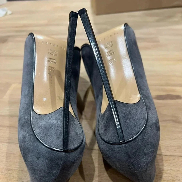 Casadei Blade Grey SUEDE Pumps size  8.5 - Picture 5 of 11